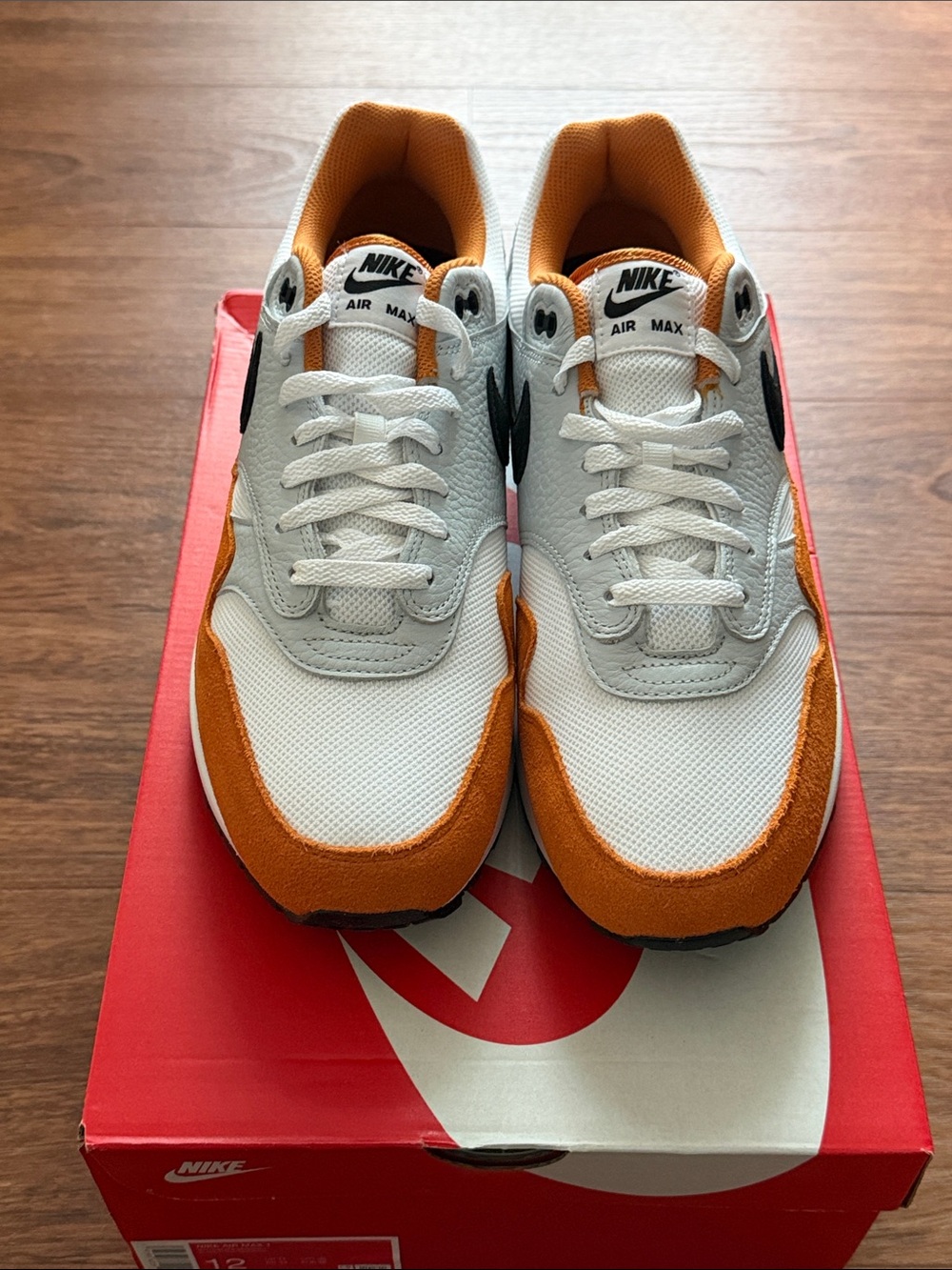 Brand New: Nike Men’s Air Max Sneakers - White & Orange